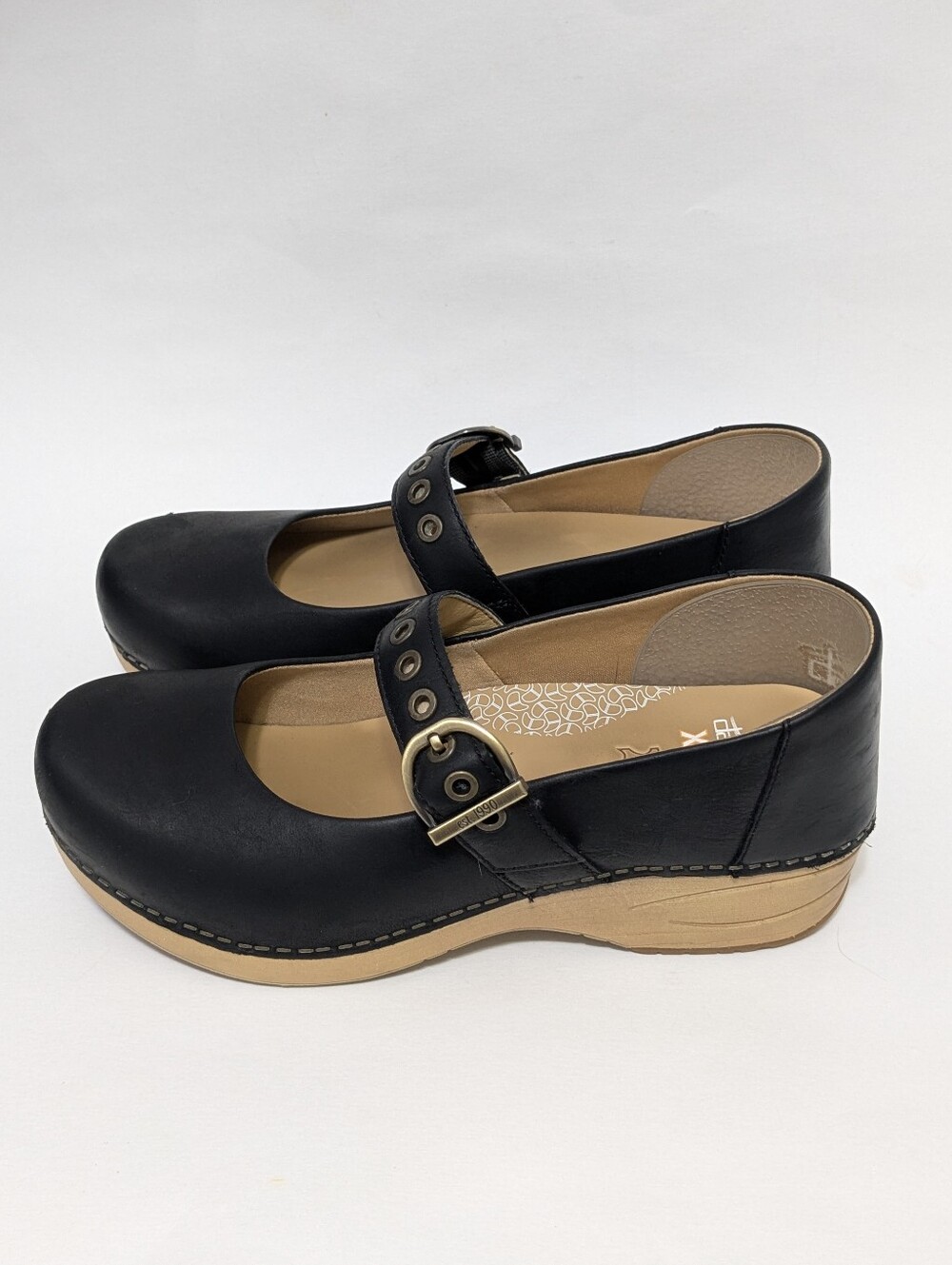 Dansko XP 2.0 Mary Jane Women's Clogs Black Buckle Size EU 40 US 9.5/10